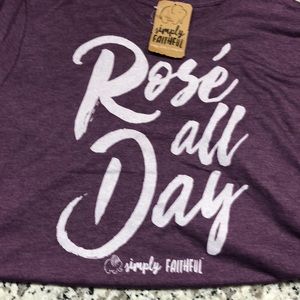 NWT- simply faithful “rose all day” med